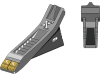 Industriehof® Scharspitze "eXtreme® CARBIDE LINE", 367 x 72 mm, Abstand 32 mm, Hartmetall, für Tiefenlockerer Alpego, 101.EXT-1136