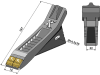 Industriehof® Scharspitze "eXtreme® Carbide Line" 367 x 72 mm, Abstand 32 mm, hartmetallbeschichtet, für Tiefenlockerer Alpego, 101.EXT-1136