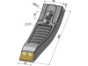 Industriehof® Scharspitze "eXtreme® Carbide Line" 260 x 80 x 26 mm, hartmetallbeschichtet, für Grubber Väderstad TopDown, 101.EXT-1140