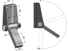 Industriehof® Winkelhalter 0 bis 180 °, 28; 33 x 10 mm, für Winkelmesser Grubberschare, 15-1006