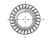 Industriehof® Bundmutter M 12 x 1,75 - 10.9, Höhe 15 mm, mit gezahntem Bund, 51-12RMU