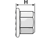 Industriehof® Bundmutter M 12 x 1,75 - 10.9, Höhe 15 mm, mit gezahntem Bund, 51-12RMU