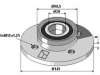 Industriehof® Lagereinheit 90,5 mm; 145 mm, LK 104 mm, für Väderstad Eggenscheibe Drillmaschine, Kurzscheibenegge, 31-0473