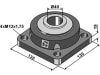 Industriehof® Spannlager 130 x 130 x 19 mm, Ø innen 40 mm, für Amazone Eggenscheibe Scheibenegge, Anbaugrubber, 31-0474