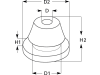 Herth + Buss Dicht- und Schutzstopfen doppelseitig, geschlossen, schwarz, NBR, D=2 mm, H=1,5 mm, 50 280 302