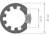 Herth + Buss Abstandhalter "Clipfixcyle" Ø innen 16,9 x 30 mm, 50 230 804