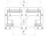 Düvelsdorf Anschraubplatte D-Lock; D-Lock S; Schäffer Platte, 2 St., 5120035