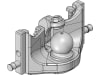 scharmüller Kugeleinsatz "K80®" mit Adapterplatte W311, absteckbar, 311/22/30 mm, für Traktor mit Anhängebock, 05.6311.51-A11