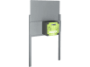 KERBL Hühnerklappe "Easy Protect" 28,5 x 25 cm Komplettset inkl. Steuerung und Führungsschienen für Geflügelställe, grau, 70590