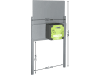 KERBL Hühnerklappe "Easy Protect" 28,5 x 25 cm Komplettset inkl. Steuerung und Führungsschienen für Geflügelställe, grau, 70590