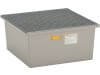 Cemo Auffangwanne 210 l, B x H x T: 85 x 40 x 85 cm, GFK (glasfaserverstärkter Kunststoff), mit verzinktem Stahlgitterrost, mit Zulassung, 7868