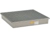 Cemo Auffangwanne 220 l, B x H x T: 128 x 21 x 128 cm, GFK (glasfaserverstärkter Kunststoff), mit verzinktem Stahlgitterrost, ohne Zulassung, 10396