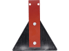 Rückstrahler Höhe 185 mm dreieckig, rot, mit Pendel aus Edelstahl