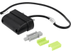 Kennzeichenleuchte mit P2G-System links/rechts, schwarz, quadratisch, 83 x 50 x 30 mm