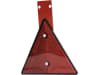 Rückstrahler Höhe 185 mm dreieckig, rot, mit Pendel aus Edelstahl