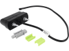 Kennzeichenleuchte mit P2G-System links/rechts, schwarz, quadratisch, 83 x 50 x 30 mm