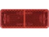 Rückstrahler rechteckig, rot, 70 x 28 mm, geklebt