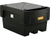 Cemo IBC-Auffangwanne "IBC" 1.100 l, B x H x T: 162 x 88 x 117 cm, PE (Polyethylen), mit Abfüllvorsatz und PE-Lochplatte, 10951