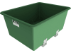 Cemo Transportbehälter 1.100 l 162 x 119 x 88 cm mit Staplertaschen, GFK, rechteckig, grün, 1208