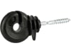 Ako Ringisolator 100 St. Holzgewinde, schwarz, für Litze, Seil, Band bis 10 mm, mit Einschraubhilfe, 44314/1003E