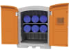 Cemo Gefahrstoffdepot "220/2", für zwei 200 Liter Fässer, 11550