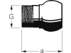 BAUER Kugel "S74" HK 76 Gewinde 2 1/2", Stahl, verzinkt, 1030801