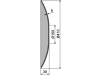 NIAUX 200 Eggenscheibe 410 x 5 mm, LK 98 mm, gewölbt, glatt, flacher Ansatz, für universal, 31-0540