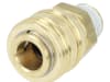 Druckluftmuffe G 3/8"-19 AG, Euro NW 7,2, Messing