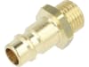 Druckluftstecker R 1/4" AG mit Ventilart einseitig absperrend