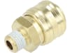Druckluftmuffe G 1/4"-19 AG, Euro NW 7,2, Messing