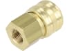Druckluftmuffe R 1/4" IG, NW 7,2 mm, Messing, Ventilart einseitig absperrend