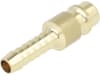 Druckluftstecker Ø 6 mm, NW 7,2 mm, Messing, mit Schlauchtülle