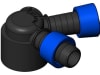 NETAFIM™ V-Verbinder Rohranschluss beidseitig; 16 mm x 3/4" IG, Ring, für dünnwandiges Tropfrohr, 100 St., 32500-017855