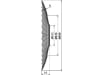 NIAUX 200 Eggenscheibe 560 x 5 mm, LK 80/110 mm, gewölbt, gewellt, gezahnt, für Agrisem, 31-1028