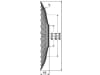 NIAUX 200 Eggenscheibe 508 x 5 mm, LK 80/110 mm, gewölbt, gewellt, gezahnt, für Agrisem, 31-1030
