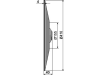 NIAUX 200 Säscheibe 410 x 4 mm, LK 104 mm, gewölbt, glatt, für Sämaschine Amazone/BBG, 31-34023