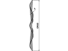 NIAUX 200 Eggenscheibe 460 x 4 mm, ZB Vierkant, 31 x 31 mm, gerade, gewellt, für universal, 31-446130