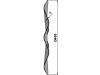 NIAUX 200 Eggenscheibe 490 x 5 mm, ZB Vierkant, 31 x 31 mm, gerade, gewellt, für universal, 31-451130