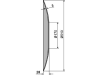 NIAUX 200 Eggenscheibe 510 x 5 mm, LK 98 mm, gewölbt, gezahnt, für Vogel & Noot, 31-0585