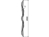 NIAUX 200 Eggenscheibe 460 x 4 mm, LK 100 mm, gerade, gewellt, für Kuhn, 31-0983