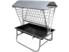 KERBL Heuraufe 115 x 131,5 x 81 cm mit Dach, Metall feuerverzinkt, für Kälber, Ziegen, Schafe und Wild, kleine Ballen und loses Heu, 291347