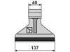 Industriehof® Hammerschlegel Arbeitsbreite 137 mm, Bohrung 16,5 mm, Einbaumaß 40 mm, für Mulchgerät Berti, Girax, Herder, Müthing, 63-RM-30-PTA