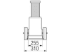 KUNZER Rangierwagenheber 70 t, 1-stufig, lufthydraulisch, für Fahrzeuge mit einer Bodenfreiheit ab 460 mm, AJ-70T1NH
