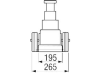 KUNZER Rangierwagenheber 50 t; 30 t; 15 t, 3-stufig, lufthydraulisch, für Fahrzeuge mit einer Bodenfreiheit ab 150 mm, AJ-50T3NC