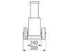 KUNZER Wagenheber 50 t, 1-stufig, lufthydraulisch, für Fahrzeuge mit einer Bodenfreiheit ab 450 mm, AJ-50T1NH