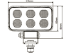 LED-Arbeitsscheinwerfer 6.600 lm 60 W, 9 – 36 V DC, 12 LEDs, rechteckig, 098 174 044