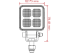 LED-Arbeitsscheinwerfer 1.200 lm 12 W, 10 – 30 V, 4 LEDs, quadratisch, 098 174 055