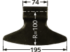 Industriehof® Hammerschlegel Arbeitsbreite 195 mm, Bohrung 20,5 mm, Einbaumaß 74 mm, für Perfect, Rosatella, Tünnißen & Stocks, RMV, 63-RM-16
