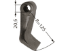 Industriehof® Hammerschlegel Arbeitsbreite 130 mm, Bohrung 20,5 mm, Einbaumaß 69 mm, für Mulcher: Sauerburger, 63-RM-63