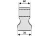 Industriehof® Hammerschlegel Arbeitsbreite 70 mm, Bohrung 31 mm, Einbaumaß 60 mm, für Seppi, 63-SEP-55